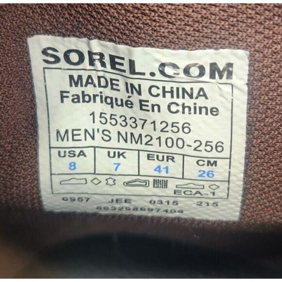 Sorel Ankeny Mid Hiker Mens Size 8 Brown Leather Outdoors Trail Lace Up Boots - Picture 10 of 10